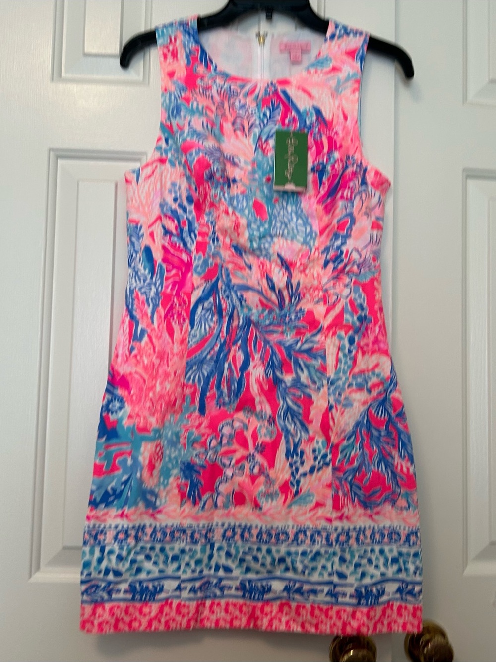Lilly Pulitzer Mila Shift Dress Light Pascha Pink Aquadesiac Print Size 2 NWT